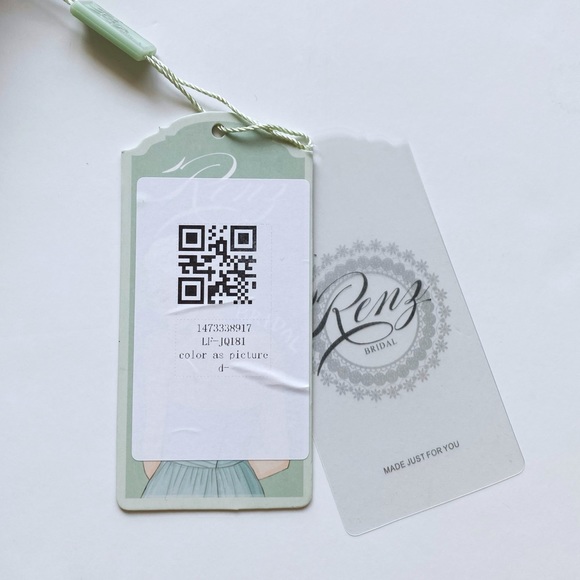 RENZ BRIDAL Navy Blue Satin Chiffon Embellished Gown - Picture 15 of 17